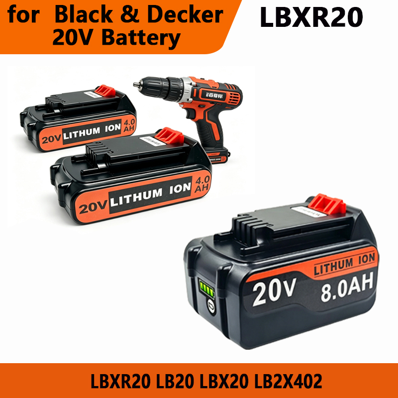 Black+Decker Tool Cordless - แบตเตอรี่ลิเธียมทดแทน BL2018 สำหรับเครื่องมือไฟฟ้า Black & Decker