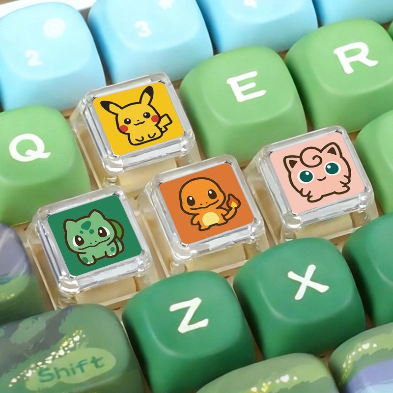 3D Printing Keyboard - คีย์บอร์ดแบบกลไก Pokémon Cross Axle พร้อมไฟแบ็คไลท์ คีย์แคปแบบกำหนดเอง
