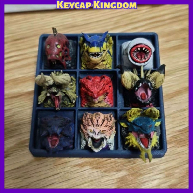 3D Printing Ultem - คีย์แคปเรซิ่นรูปมังกร Monster Hunter สำหรับคีย์บอร์ดแบบกลไก ปรับแต่งได้ตามต้องการ พิมพ์