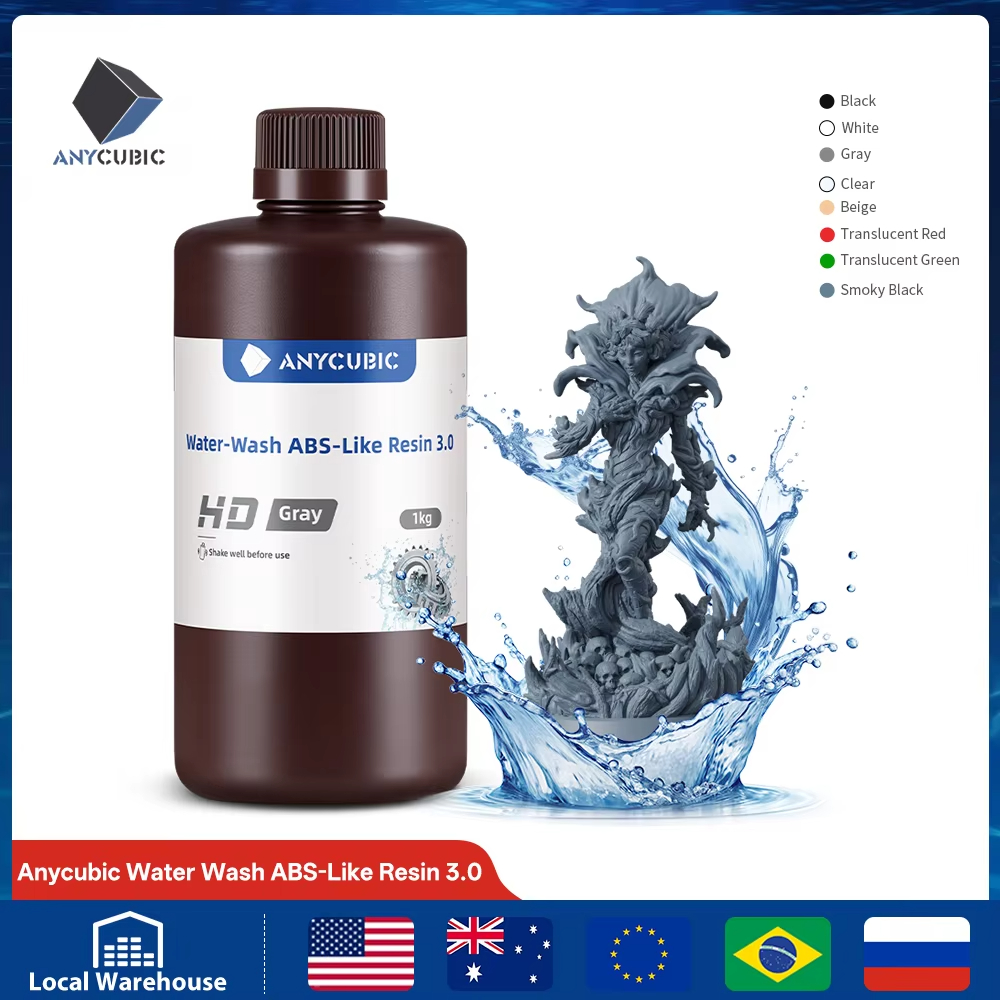 3D Printing Ultem - เรซิ่น ANYCUBIC แบบล้างน้ำได้เหมือน ABS รุ่น 3.0