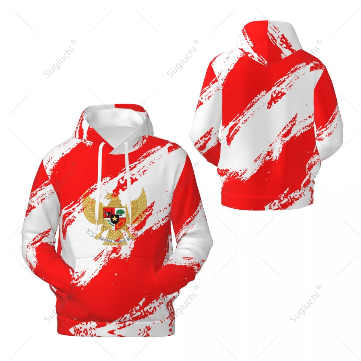 เสื้อฮู้ดดี้สีธงชาติอินโดนีเซี - 3D Printing Indonesia บทวิจารณ์และราคา