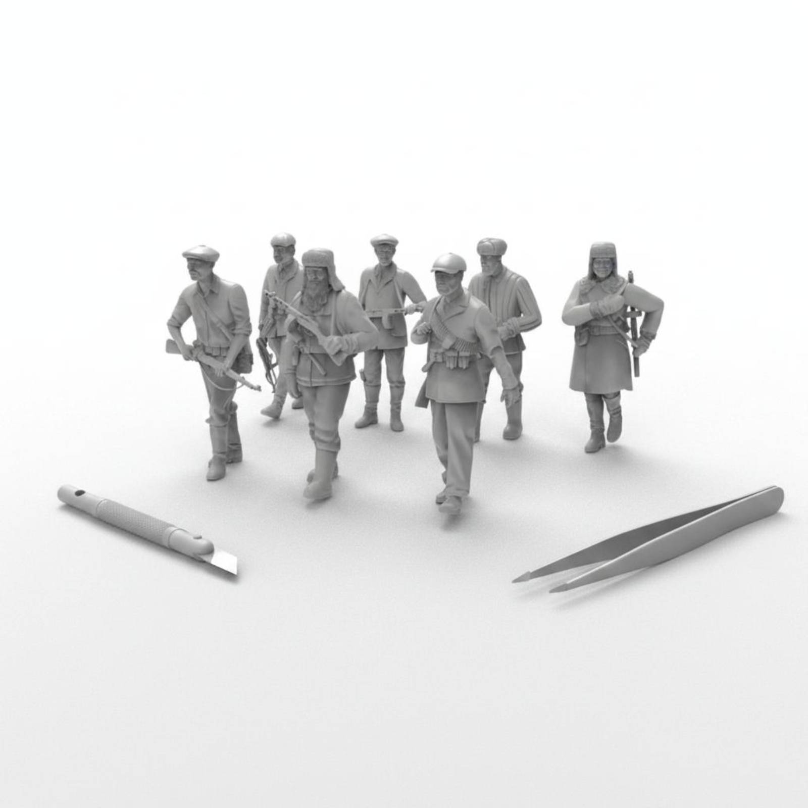 7 ชิ้น ฟิกเกอร์ทหารสงครามโลกคร - 3D Printing Figure บทวิจารณ์และราคา